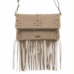 Bolso Bandolera Sintético Coveri Collection con Flecos, Piedras Frontales y Bolsillo Trasero Mujer - Imagen 8