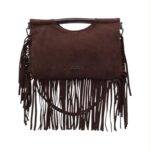 Bolso de Mano Sintético Estilo Serraje Coveri Collection con Flecos Decorativos para Mujer - Imagen 3
