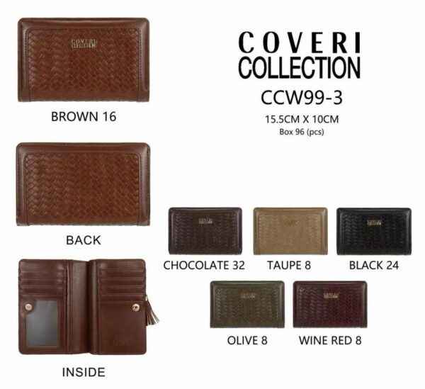 Cartera Sintética de Mujer Coveri Collection con Diseño Trenzado y Cremallera con Flecos - Imagen 13