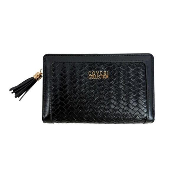 Cartera Sintética de Mujer Coveri Collection con Diseño Trenzado y Cremallera con Flecos - Imagen 8
