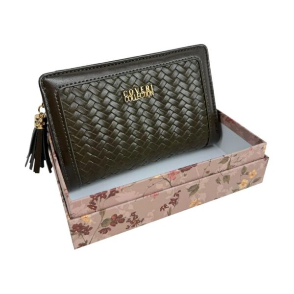 Cartera Sintética de Mujer Coveri Collection con Diseño Trenzado y Cremallera con Flecos - Imagen 5