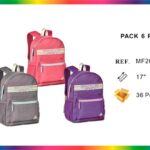 Mochila Escolar Juvenil con Diseño Frontal "Good Things Well Done" y Líneas de Colores