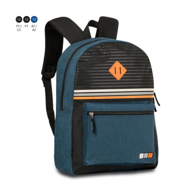 Mochila Escolar Juvenil con Bolsillo Frontal, Amplio Espacio y Diseño Rayas de Colores - Imagen 4
