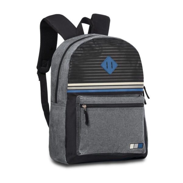Mochila Escolar Juvenil con Bolsillo Frontal, Amplio Espacio y Diseño Rayas de Colores - Imagen 2