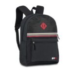 Mochila Escolar Juvenil con Bolsillo Frontal, Amplio Espacio y Diseño Rayas de Colores - Imagen 3