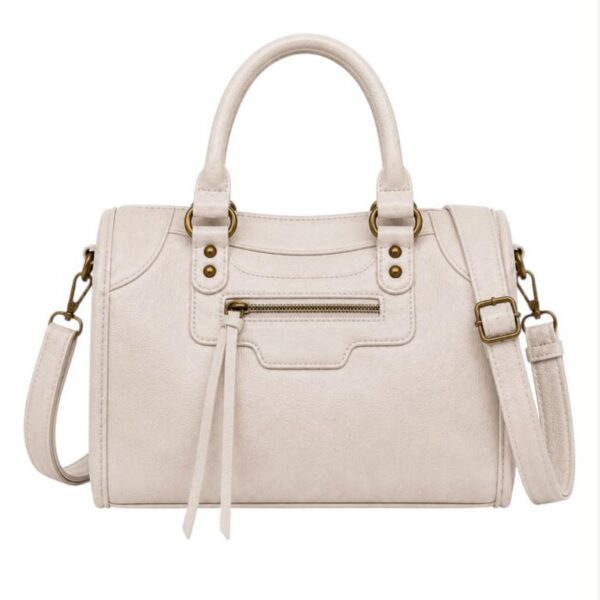 Bolso de Mano Sintético Grande con Bolsillos Exteriores y Cremalleras Originales para Mujer - Imagen 5