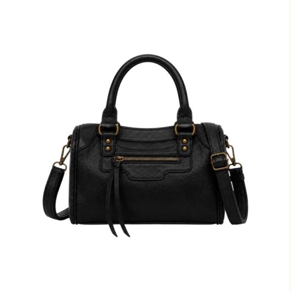 Bolso de Mano Sintético y Compacto con Bolsillos Exteriores y Cremalleras Originales para Mujer - Imagen 4