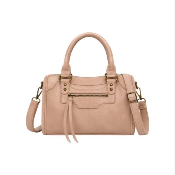 Bolso de Mano Sintético y Compacto con Bolsillos Exteriores y Cremalleras Originales para Mujer - Imagen 6