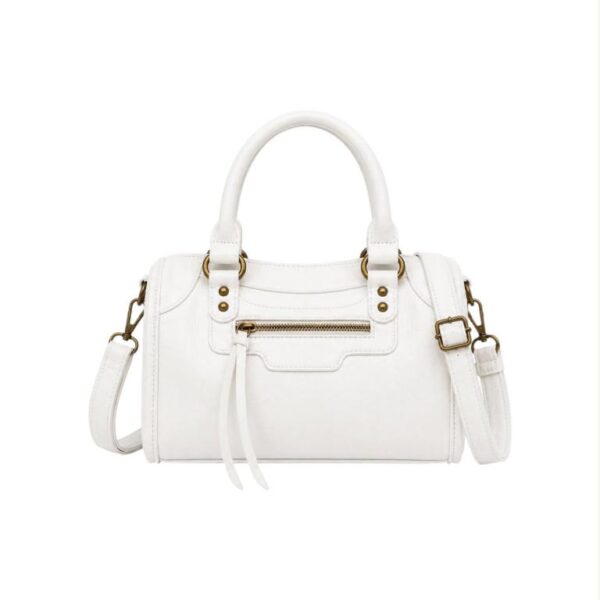 Bolso de Mano Sintético y Compacto con Bolsillos Exteriores y Cremalleras Originales para Mujer - Imagen 7