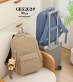 Amplia Mochila en Tela Nylon con Multicompatimentos y Osito Decorativo para Mujer - Imagen 3