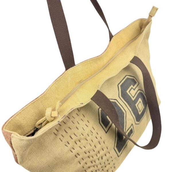 Bolso de Hombro Artesanal tipo Shopper en Yute con Números en el Frontal para Mujer - Imagen 6