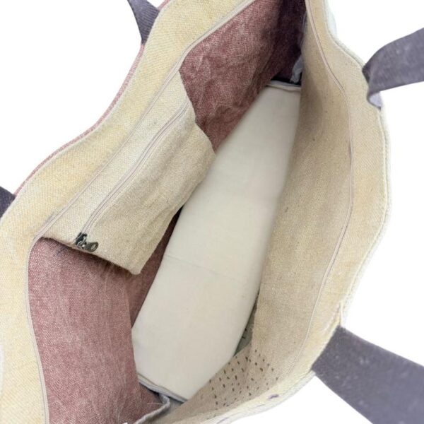 Bolso de Hombro Artesanal tipo Shopper en Yute con Números en el Frontal para Mujer - Imagen 7