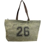 Bolso de Hombro Artesanal tipo Shopper en Yute con Números en el Frontal para Mujer - Imagen 3