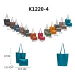 Bolso de Hombro Sintético Tote con Cuerdas + Bolsito Bandolera con Cremallera para Mujer - Imagen 2