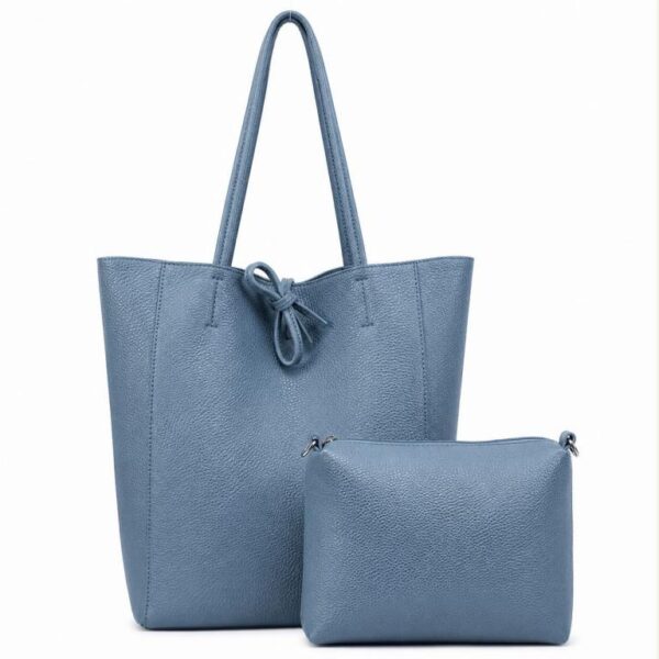 Bolso de Hombro Sintético Tote con Cuerdas + Bolsito Bandolera con Cremallera para Mujer - Imagen 3
