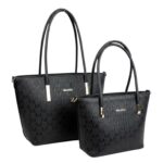 Juego de 2 Bolsos Sintéticos Maxfly de Mujer con Gran Calidad y Detalles Dorados