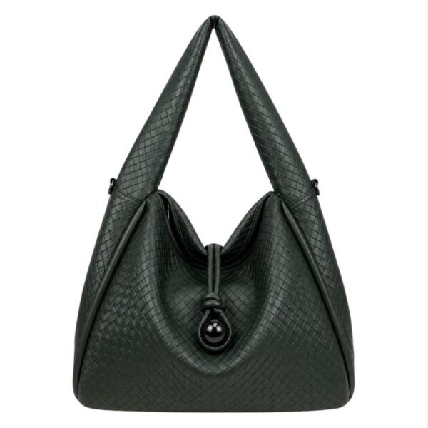 Amplio Bolso de Hombro Sintético Tipo Hobo con Cuerda, Solapa y Cremallera para Mujer - Imagen 7