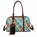 Bolso de Hombro Sintético tipo Bowling con Diseño Multicolor y Decoración Frontal para Mujer - Imagen 7