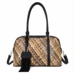 Bolso de Hombro Sintético tipo Bowling con Diseño Multicolor y Decoración Frontal para Mujer - Imagen 5