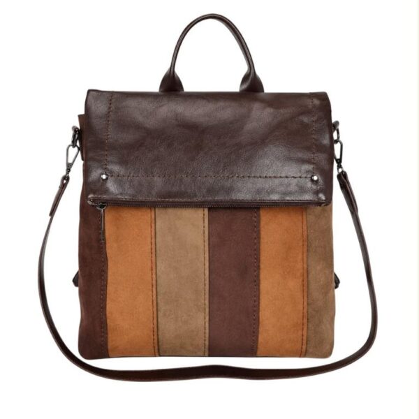 Amplia Mochila Sintética de Mujer con Diseño Multicolor, Gran Calidad y Bolsillos Exteriores - Imagen 7