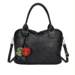 Bolso Maletín Sintético de Mujer con Gran Calidad y Pompones Frontales de Colores Decorativos - Imagen 7