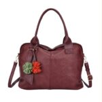 Bolso Maletín Sintético de Mujer con Gran Calidad y Pompones Frontales de Colores Decorativos - Imagen 6