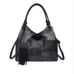 Bolso de Hombro Sintético Hobo para Mujer tipo Patchwork con Frontal Decorativo y Cremallera - Imagen 3