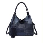 Bolso de Hombro Sintético Hobo para Mujer tipo Patchwork con Frontal Decorativo y Cremallera - Imagen 5