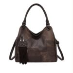 Bolso de Hombro Sintético Hobo para Mujer tipo Patchwork con Frontal Decorativo y Cremallera - Imagen 8