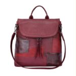 Mochila Sintética de Mujer tipo Patchwork con Solapa de Botón y Bolsillos Exteriores - Imagen 2