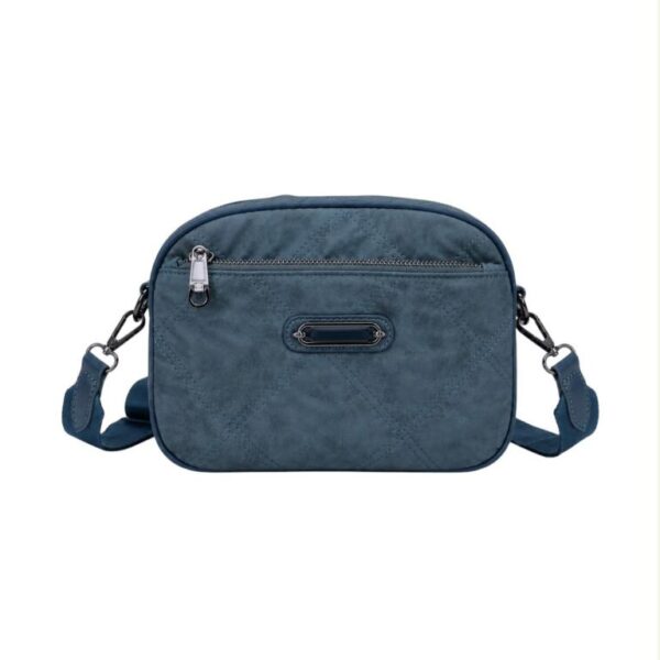 Bolso Bandolera Sintético Acolchado con Agarres Laterales y Bolsillos Exteriores para Mujer - Imagen 6