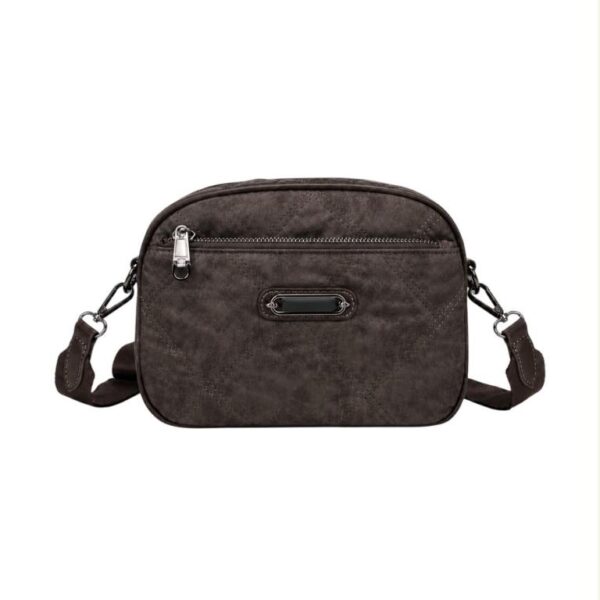 Bolso Bandolera Sintético Acolchado con Agarres Laterales y Bolsillos Exteriores para Mujer - Imagen 5