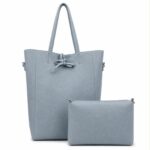 Amplio Bolso de Hombro Sintético Shopper Universitario + Bolso Bandolera Extra para Mujer - Imagen 4