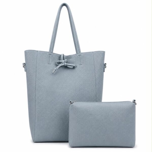 Amplio Bolso de Hombro Sintético Shopper Universitario + Bolso Bandolera Extra para Mujer - Imagen 4