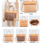 Bolso de Mano en Corcho Ecológico con Bolsillos Exteriores y Tira Bandolera para Mujer
