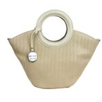 Bolso de Mano Sintético con Diseño Trenzado y 2 Asas Cortas Circulares para Mujer - Imagen 6
