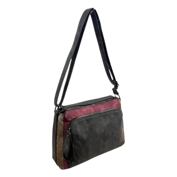 Bolso de Hombro Sintético Tricolor Estilo Vintage con 4 Bolsillos con Cremallera para Mujer - Imagen 7