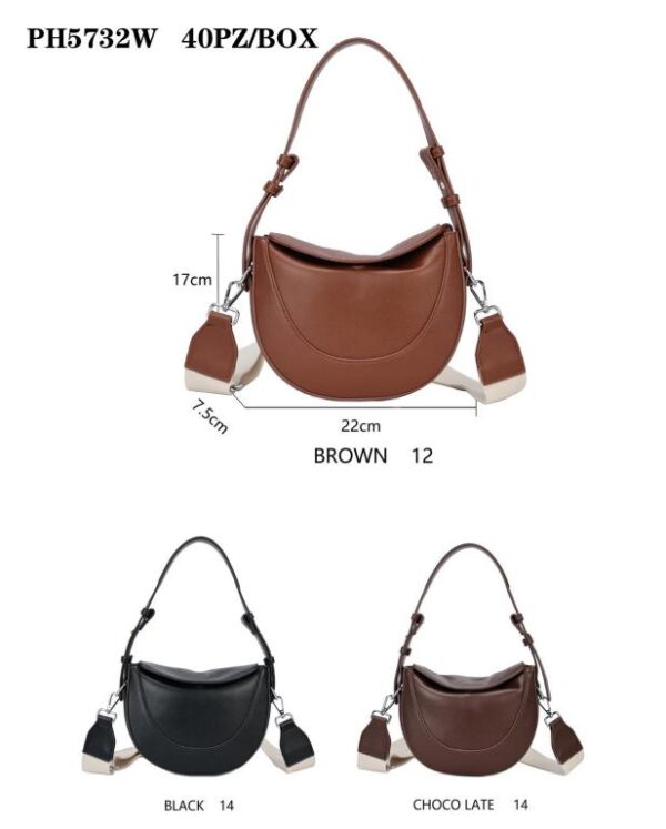 Bolso de Mano Sintético para Mujer con Solapa de Imán y Asa Ajustable tipo Cinturón - Imagen 6