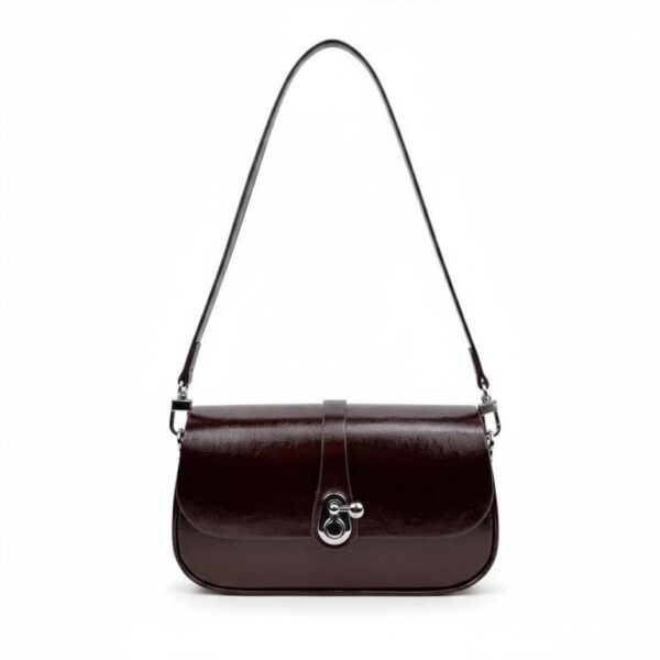 Bolso Bandolera Sintético para Mujer con Solapa Manivela de Giro y Asa Larga Removible - Imagen 6