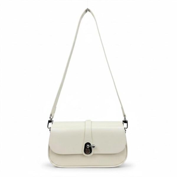 Bolso Bandolera Sintético para Mujer con Solapa Manivela de Giro y Asa Larga Removible - Imagen 4
