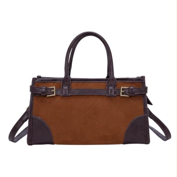 Bolso de Mano Sintético Bicolor de Mujer con Tejido de Calidad y Estilo Cinturón Frontal - Imagen 3
