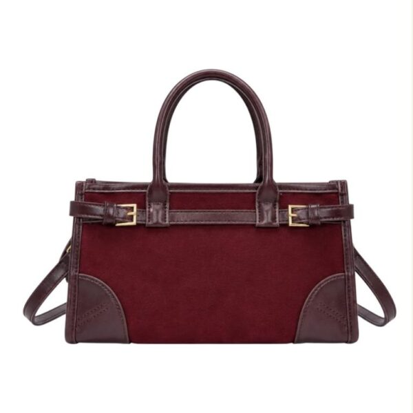 Bolso de Mano Sintético Bicolor de Mujer con Tejido de Calidad y Estilo Cinturón Frontal - Imagen 6