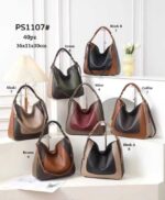 Bolso de Hombro Sintético Tricolor tipo Hobo con Asa Original y Cuerdas Decorativas Mujer - Imagen 2