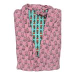 Kimono Artesanal, Étnico, Largo y Reversible de Algodón para Mujer - Imagen 3