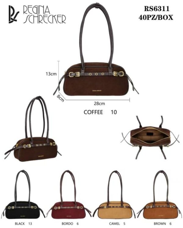 Bolso de Hombro Sintético Regina Schrecker con Cinturón Frontal Decorativo y Asas Largas Mujer - Imagen 7
