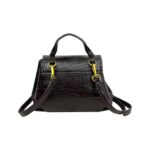 Bolso de Mano Sintético con Diseño Estilo Cocodrilo, Solapa y Cremallera para Mujer - Imagen 9