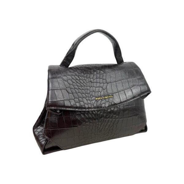 Bolso de Mano Sintético con Diseño Estilo Cocodrilo, Solapa y Cremallera para Mujer - Imagen 4