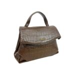Bolso de Mano Sintético con Diseño Estilo Cocodrilo, Solapa y Cremallera para Mujer - Imagen 5