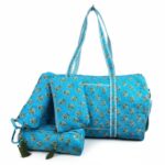 Pack Bolso de Viaje Acolchado Algodón + 3 Neceser A Juego con Diseño Exclusivo Mujer - Imagen 12