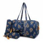 Pack Bolso de Viaje Acolchado Algodón + 3 Neceser A Juego con Diseño Exclusivo Mujer - Imagen 9